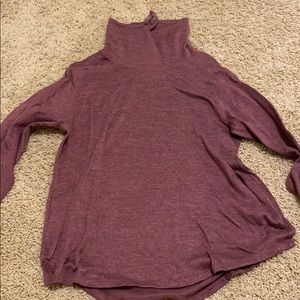 Purple workout pullover.